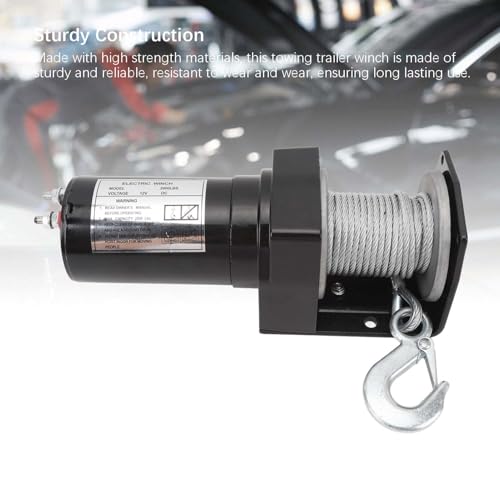 Winche eléctrico 2000 lbs DC12V con control remoto miniatura 7