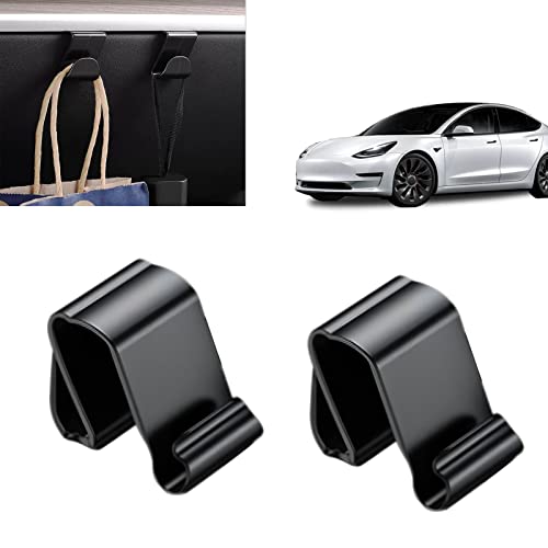 ONKENTET 2PCS Glove Box Hook Compatible with Tesla 2017-2023 Model 3/2020-2023 Model Y Interior Accessories Glove Box Hooks Organizer Bag Holder Portable Storage Hanger Clip Mask Towel Stand