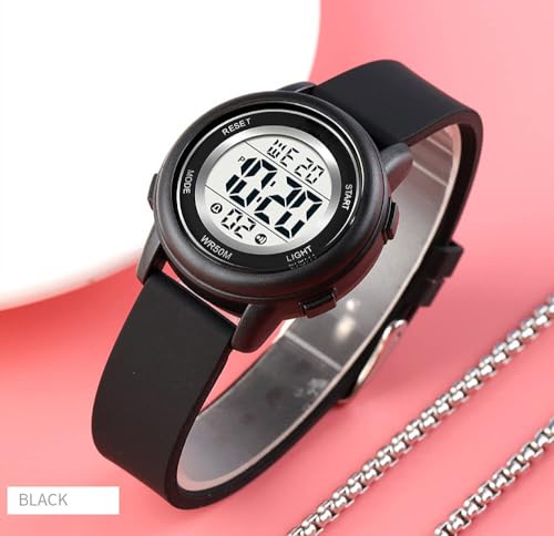 Women's Military-Grade Waterproof Digital Sports Watch with 7-Color LED Backlight and Alarm Functionality - Image 2