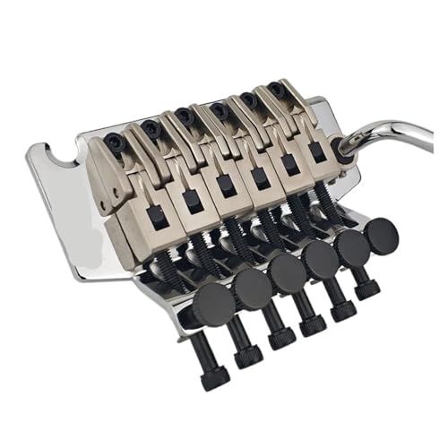 Guitare électrique système trémolo argenté double verrouillage à 6 cordes avec sillet R2