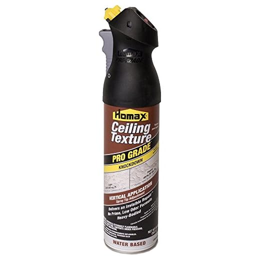 Homax Pro Grade Aerosol Water Based Texture with Adjustable Applicator for The Perfect Match, Ceiling, Knockdown Finish, 20 oz