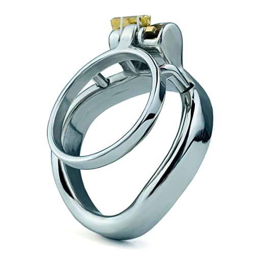 貞操帯男性 ペニス トレーニングリング ステンレス鋼コックリング ボールストレッチリングペニスエクササイズ ダブルペニスリング 錠付貞操ケージ 拘束具 SM セックスおもちゃ… - 画像1