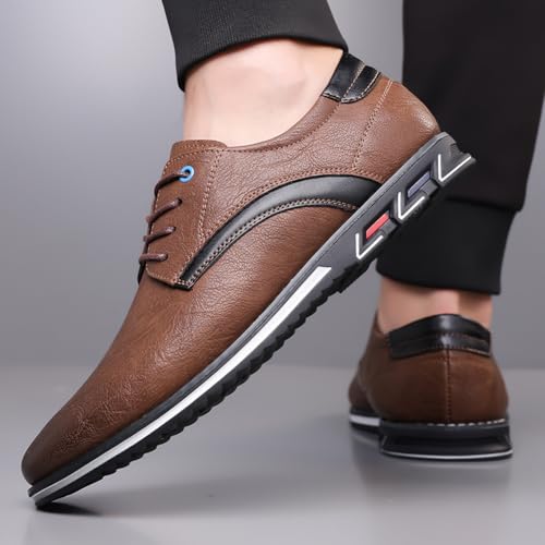 Image of Men's Premium Stylish Oxford Shoes Casual Lace Up Walking Business Driving Dress Shoes