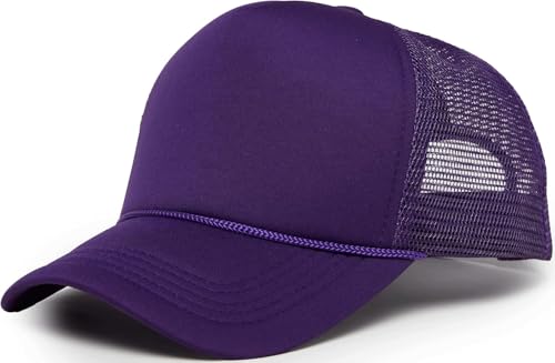 Image of Funky Junque Blank Mesh Foam Lightweight Snapback Trucker Hat | Lightweight Foam Trucker Hat with Breathable Mesh Back, Golf Beach and Street Style, Trendy Trucker Hats for Men