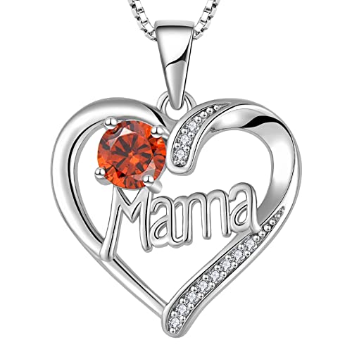 Yl Collar Mama 925 Corte De Plata Esterlina Piedra Natal De Enero Granate Colgante Mama Para Mujer Yl Collar Mama 925 Corte De Plata Esterlina Piedra Natal De Enero Granate Colgante Mama Para Mujer