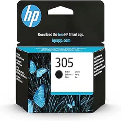 HP 305 Cartouche d'encre originale,3YM61AE, Noir, Compatible avec les séries Deskjet 1200, 2300,...