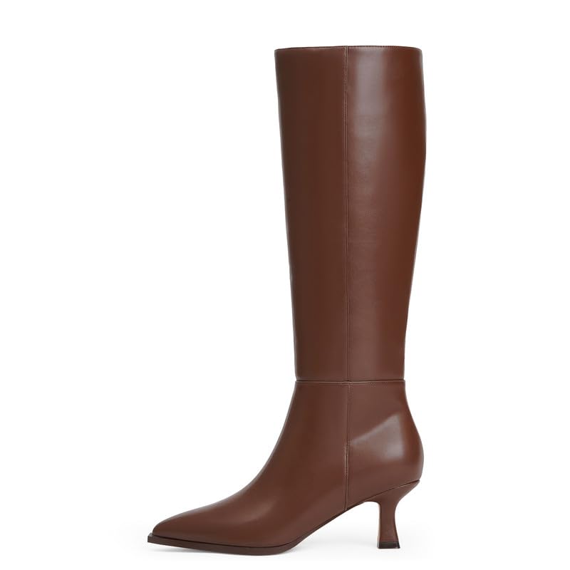 Image of Modatope Knee High Boots for Women Kitten Heel Boots