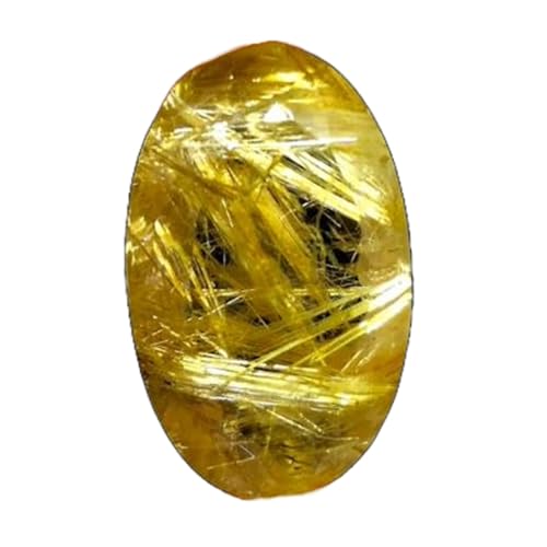 Pierre rutile doré naturelle ovale pour remplacer une gemme sur bague ou collier