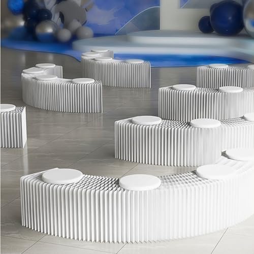 Tabouret pliant en papier extensible et banc télescopique design - 7
