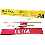 AA Rigid Steel 3 Part Tow Pole AA6165 - for Towing Cars and Vehicles up to 2 Tonnes - 1.8 m Long TUV Certified Includes ON TOW Sign and Red Flag , Yellow