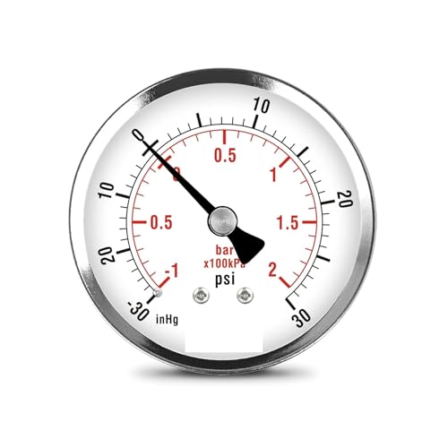 Manomètre à vide résistant -30 mmHg 30 psi contre les fuites d'air