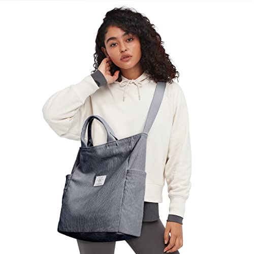 Image of KALIDI Corduroy Tote Bag, Large Slouchy Hobo Messenger Crossbody Bag