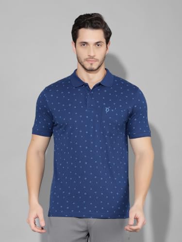 Image of Dollar Cotton Rich Fabric Printed Men's Polo T-Shirt | All-Over Prints | Embroidery Logo Branding on Pocket | Wide Array of Attractive Colours & Prints