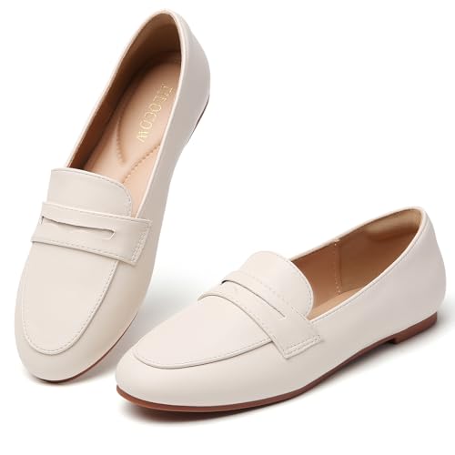 Image of Tilocow Women's Loafers Penny Loafers for Women Comfortable Round Toe Flats Fashion Work Dressy Shoes