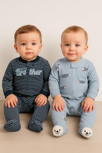 Image of TuddyBuddy 100% Cotton Multi Color Zipper Romper Sleepsuit /Romper /Jumpsuit for Baby Boy & Baby Girl