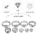 Cabilock 80pcs Single Ear Hose Clamp Assortment Stainless Steel Clamps for Motorcycle Automotive Industrial Use