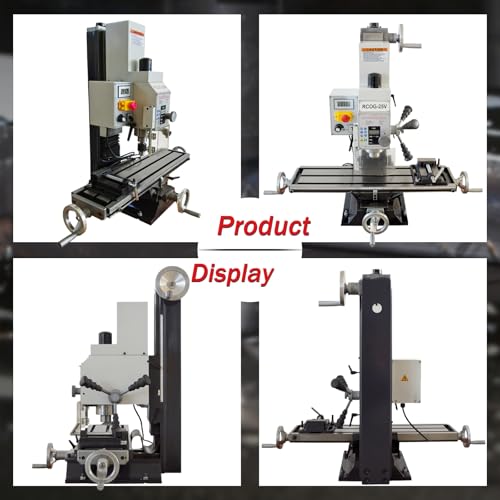 Yokoma Benchtop Milling Drilling Machine Mini Mill Drill Machine MT3 Spindle Precision Mill Drill for Metal Wood Plastic Variable Speed 20-2250rpm 1100W Brushless Motor 110V - Image 7