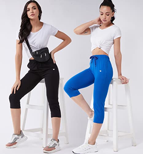 Image of Modeve Women Solid Cotton Blend Capri for summer|| Summer Wear