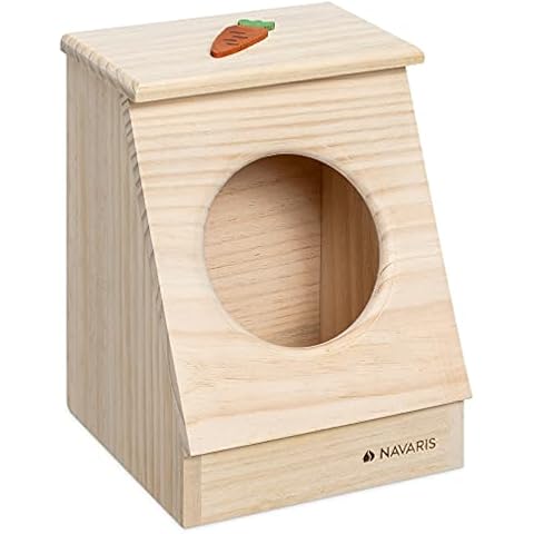 Navaris Holz Heuspender für Kaninchen Hasen Hamster und andere Kleintiere Cover