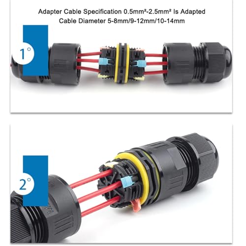 Złącze wodoodporne IP68 M25-2/3/4/5-stykowy adapter dźwigniowy do użytku na zewnątrz - szybka puszka przyłączeniowa(M25 4P 5-8mm)
