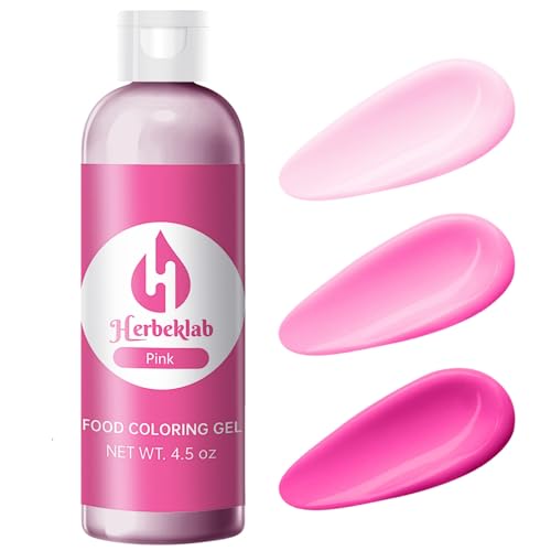 Pink Gel Food Coloring – 4.5 Oz Professional Grade Concentrated Food Dye, Gel Based Coloring For Icing, Baking, Cake Decorating & Cookies