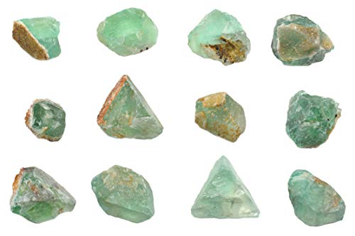 Image of EISCO 12PK Raw Fluorite, Mineral Specimens - Approx. 1 inch - Geologist Selected & Hand Processed - Great for Science Classrooms - Class Pack