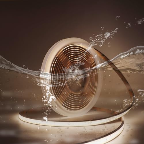 MALIIGAZA Free Cuttable COB LED Neon Strip Light Waterproof IP68, 12V 16.4ft 4000K Silicone Flexible DIY LED Tape Light for Outdoor Bathroom Swimming Pool Decoration (Without Power Supply)