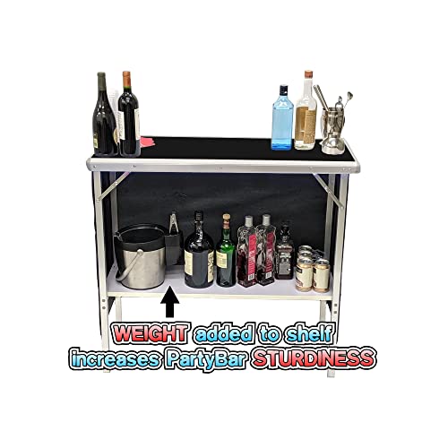 Partypongblackfoldingportablepartybarwithblackskirtstorageshelfandcarryingbagsingleset Urban Country Home Decor Partypong black folding portable party bar with black skirt storage shelf and carrying bag single set urban country home decor