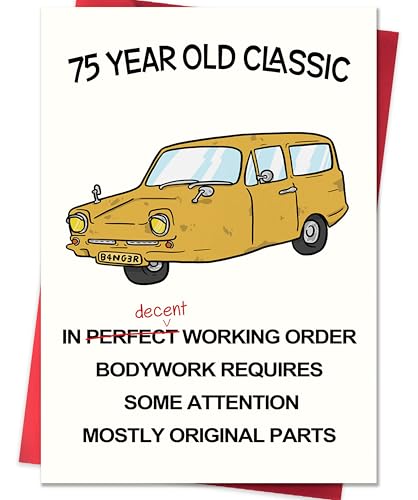 Smithtuy Funny 75th Birthday Card 75th Birthday Gifts for Women Men Happy 75 Year Old Cards Decorations for Dad Mom Grandpa Grandma Husband Wife