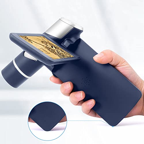 Image of Andonstar AD203S HDMI Digital Microscope with 32GB SD Card Pocket Electronic Digital Microscope for Kids and Adults Observe Outdoor Tools (Dark Blue)
