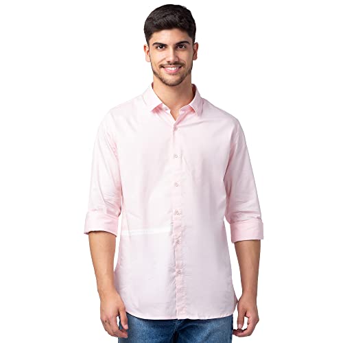 Image of Spykar Men's Regular Fit N /A Full Sleeve Solid Casual Shirts