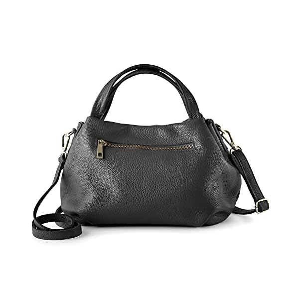 Baroncelli Italian Leather Purse for Women Genuine Soft Leather Medium Size Shoulder Crossbody Bag Made in Italy