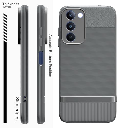 Image of Outlouders Back Cover for Realme P4 Lite 5G | Full Camera Protection | TPU Soft Flexible Shockproof Bumper Case (Grey)