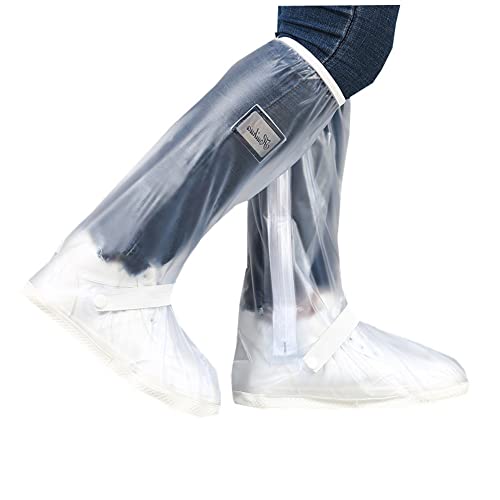Image of Rain Boots Waterproof Overshoes with Reflector Reusable Anti-Snow Shoe Covers Rain Boots Protective Gear for Men and Women Galoshes