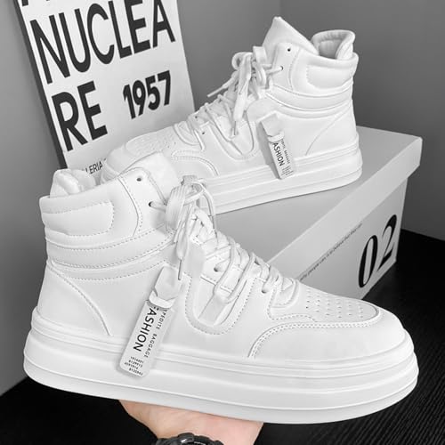 Men's Fashionable Running Sneakers: High - top or Low - top. Great for Walking, Tennis, Gym & Skateboarding. Slip - on for Easy Wear.2