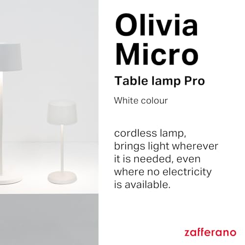 Zafferano, Olivia Micro Lamp, Cordless Rechargeable Table Lamp with Touch Control, for Indoor and Outdoor Use Dimmer - Image 2