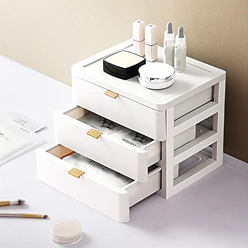 Organizer da scrivania per Ufficio a 3 Livelli, cassetto, Accessori da Bagno, Scatola portaoggetti per Cosmetici, Trucchi, Gioielli