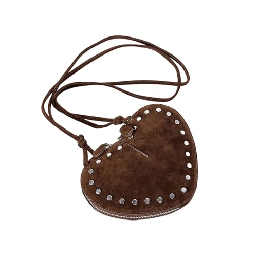 Petit sac à bandoulière finition daim aspect velours pour une allure premium
