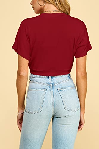 Image of Lock and Love Women's Versatile Open Front Lightweight Short Sleeve Bolero Shrug