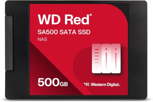 Image of Western Digital 500GB WD Red SA500 NAS 3D NAND Internal SSD - SATA III 6 Gb /s, 2.5 inch /7mm, Up to 560 MB /s - WDS500G1R0A (Pack of 10)