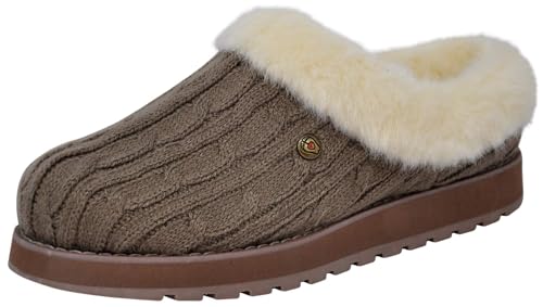 Skechers BOBS from Women's Keepsakes Ice Angel Slipper, Taupe/Natural, 9.5 W US
