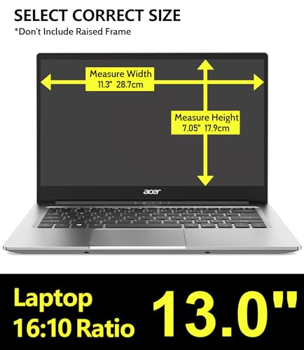 Laptop Privacy Screen 13.3 Inch 16:10 Aspect, Removable Anti Blue Light Glare Filter - Image 2