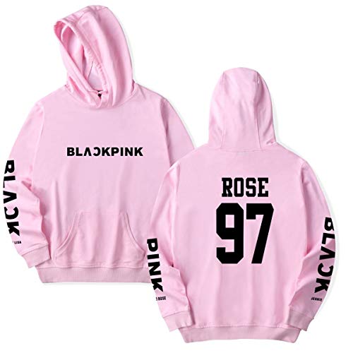 Formesy Pareja Regalo de San Valentín Blackpink Sudadera con Capucha KPOP Pullover Hip Hop Sudadera para Hombres Mujeres Adolescentes