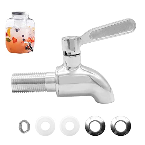 16mm Robinet de Remplacement de Distributeur d'eau en Acier Inoxydable 304, pour Fontaine à Boire de Jus de Récipient en Verre de Fût de Bière
