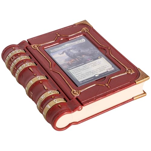 Image of MTG Commander EDH Command Zone /Tray for Magic The Gathering -with Damage, Cast & Life Counters. Storage for Dice & Card Tokens Inside (This is Not A Commander Deck Box!) - MTG Accessories Gift (Red)
