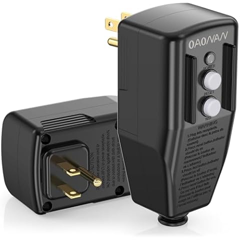 OAONAN GFCI Replacement Plug Assembly Auto Reset 15 Amp 3 Prongs, 5 Years Warranty, Waterproof, Ground Fault Circuit Interrupter Safety Plug for Pressure Washer, Hot Tub, Air Conditioner, Hair Dryer Cover