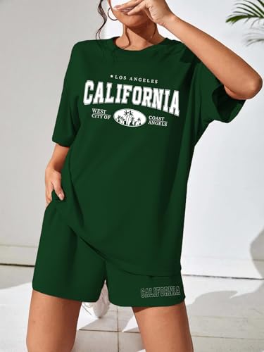 Image of KSHS Women Cotton Night Suit Top & Shorts Set | Loose Fit Printed Nightwear Co Ord Set Stylish Western | Soft Breathable Sleepwear Shorts with Pocket for Women
