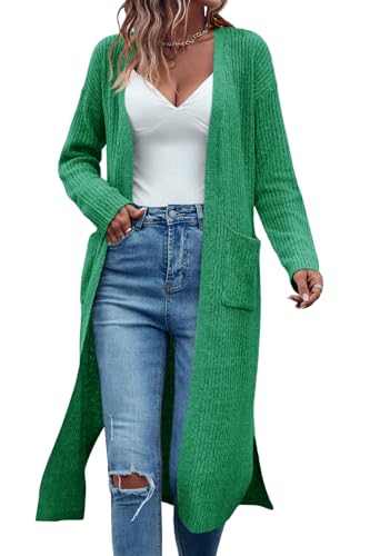 Image of Danedvi Long Cardigan Sweaters Women Trendy Open Front Coat with Pockets