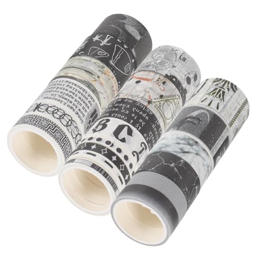 LOLIPPYY 20 Nastro Washi Vintage Adesivo Classico per Scrapbooking e Decorazioni Diario Facile da Strappare e Multiuso per Progetti Creativi e Fai da Te