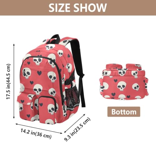 Mochilas escolares de calavera con compartimento de laptop que cuidan tu espalda 3